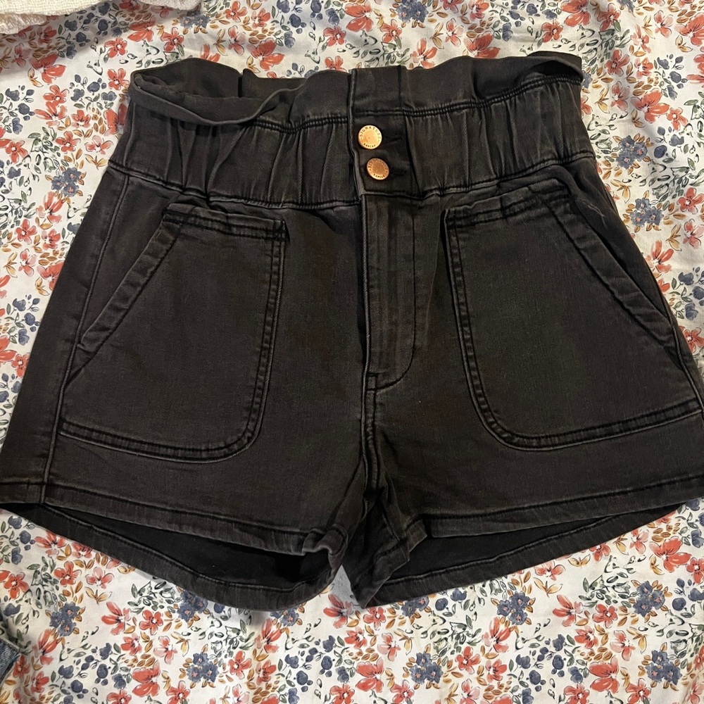 Black stretch shorts